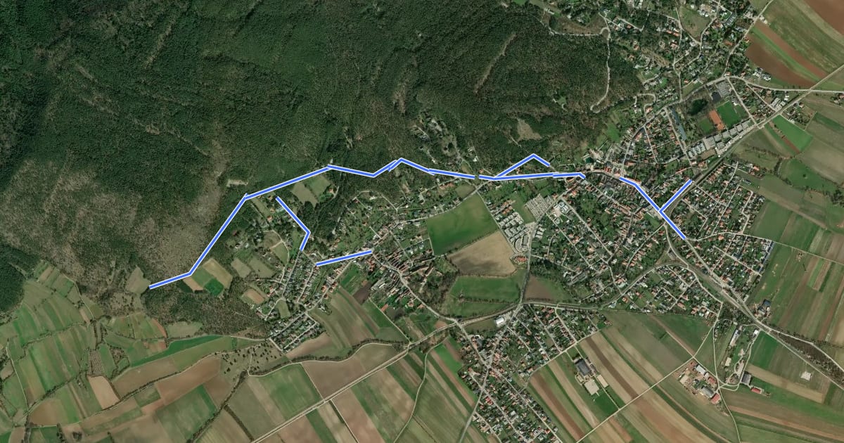 Маршрут Bad Fischau Bhf - Eisensteinhöhle - Straße nach Winzendorf на спутниковом снимке