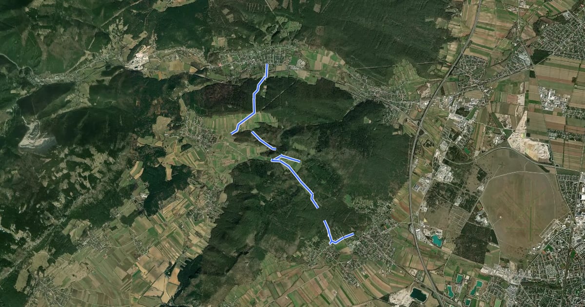 Маршрут Bad Fischau-Brunn - Rotes Kreuz - Markt Piesting на спутниковом снимке