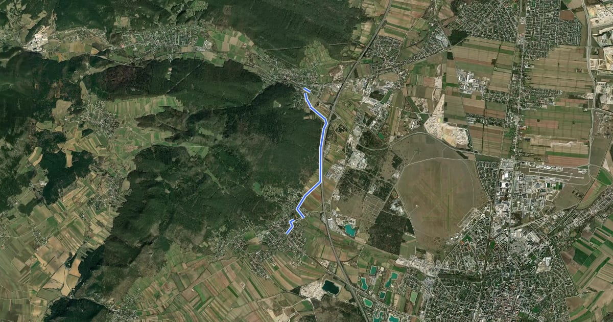 Маршрут Bad Fischau-Wöllersdorf на спутниковом снимке