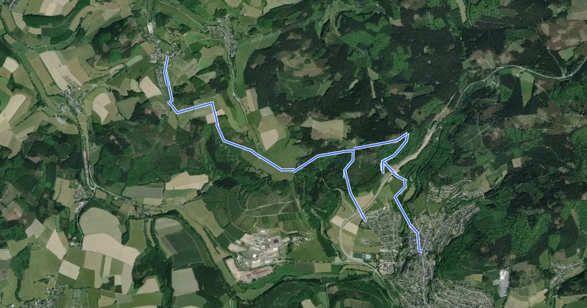 Маршрут Bad Fredeburg Rundweg BF4 на спутниковом снимке