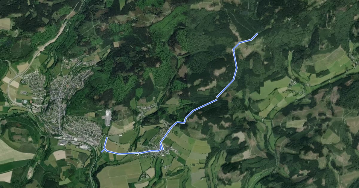 Маршрут Bad Fredeburg Rundweg BF5 на спутниковом снимке
