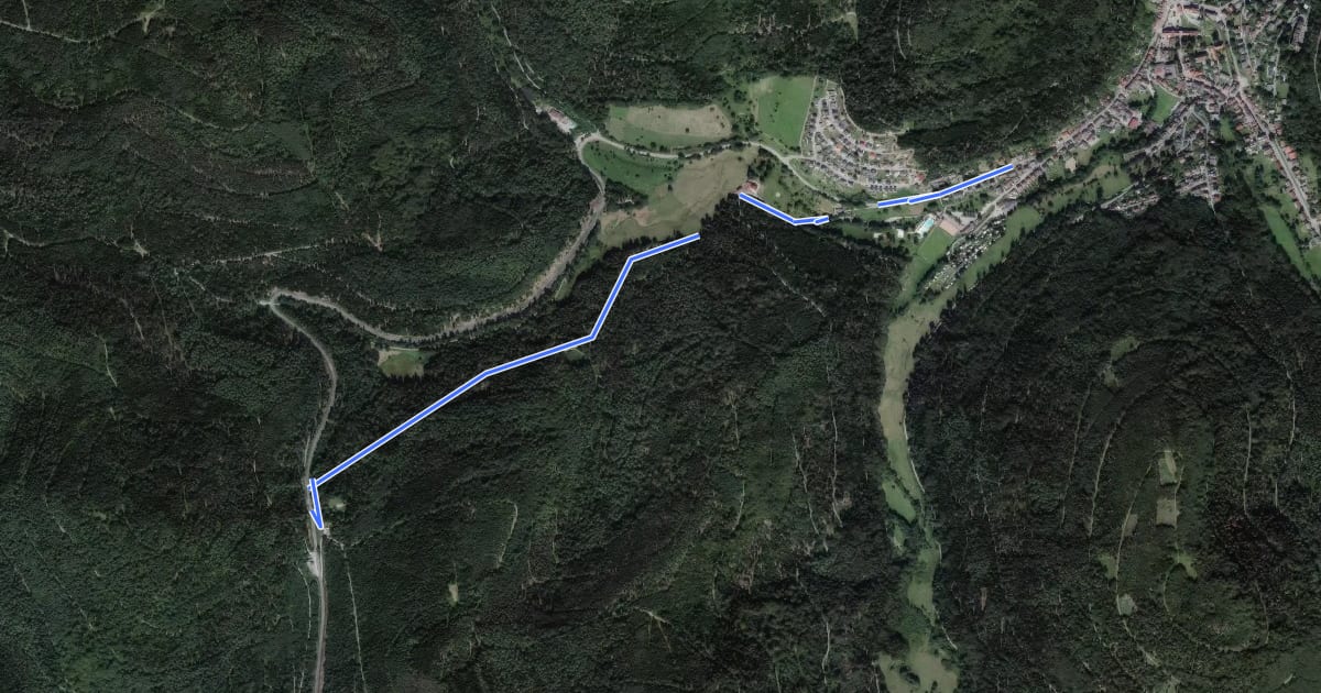 Маршрут Bad Herrenalb Gernsbacher Straße - Käppele Wanderparkplatz на спутниковом снимке