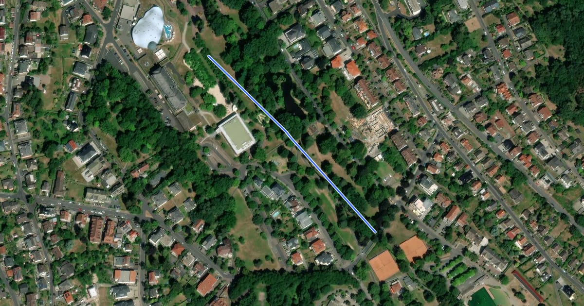 Маршрут Bad Orb Terainkurweg 31 (Durch den Kurpark) на спутниковом снимке