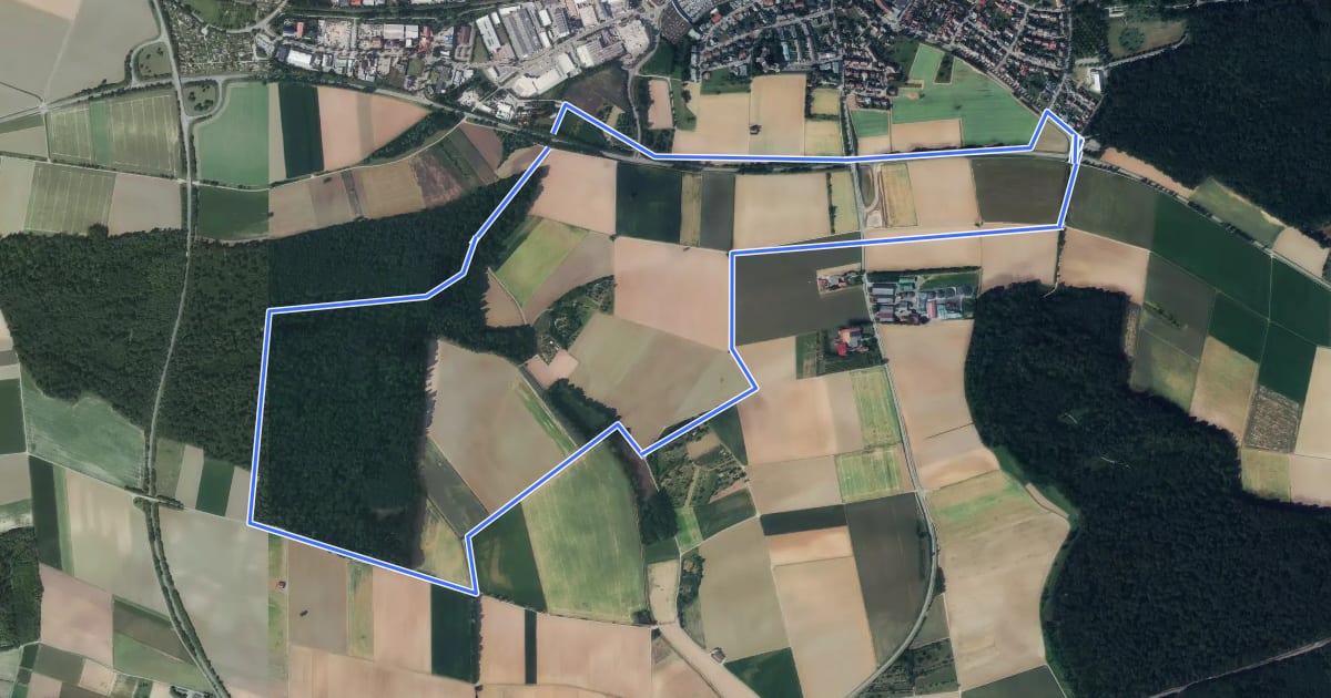 Маршрут Bad Rappenau Rundwanderweg 1: Galgenberg-Weg на спутниковом снимке
