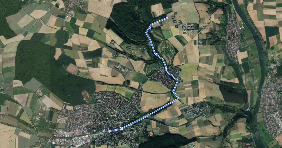Маршрут Bad Rappenau Rundwanderweg 3 на спутниковом снимке