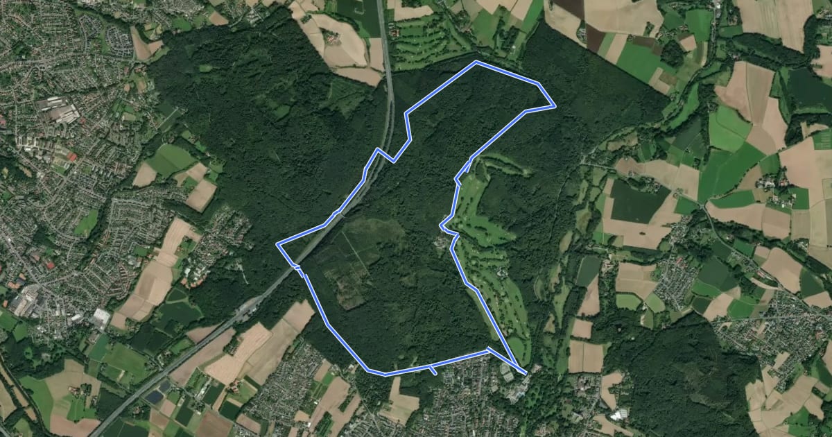 Маршрут Bad Salzuflen Rundweg 4 на спутниковом снимке