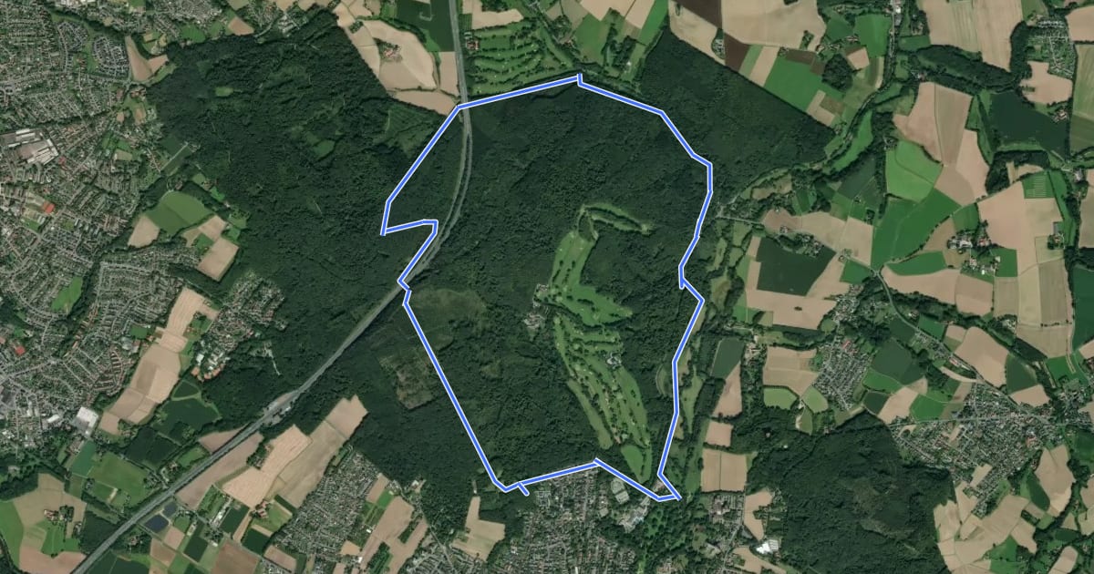 Маршрут Bad Salzuflen Rundweg 6 на спутниковом снимке