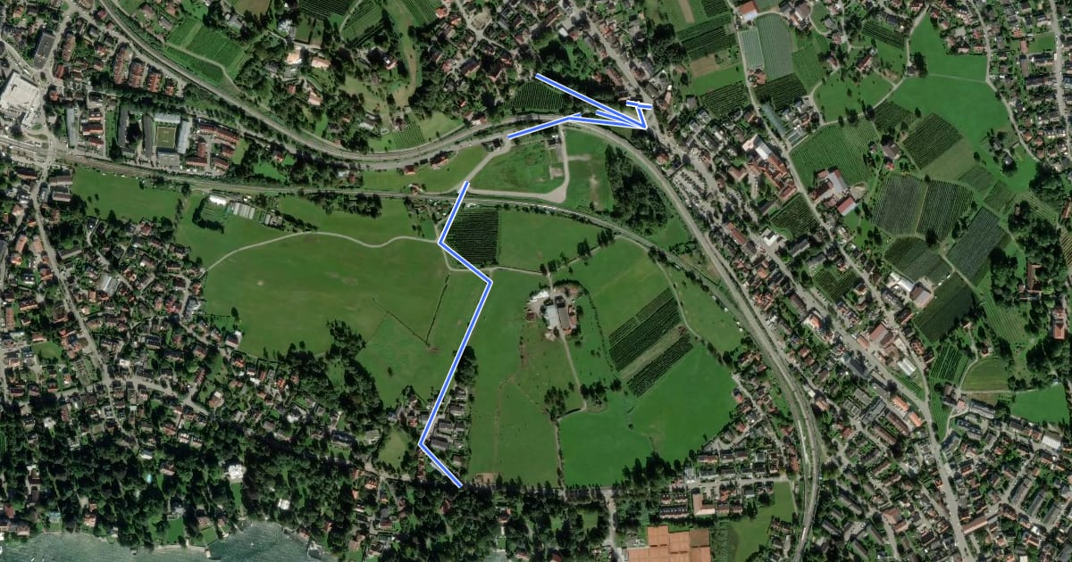 Маршрут Bad Schachen, Gruberweg - Hoyren на спутниковом снимке