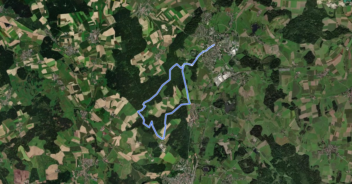 Маршрут Bad Schussenried: Rundweg 1, Atzenberger Höhenweg на спутниковом снимке