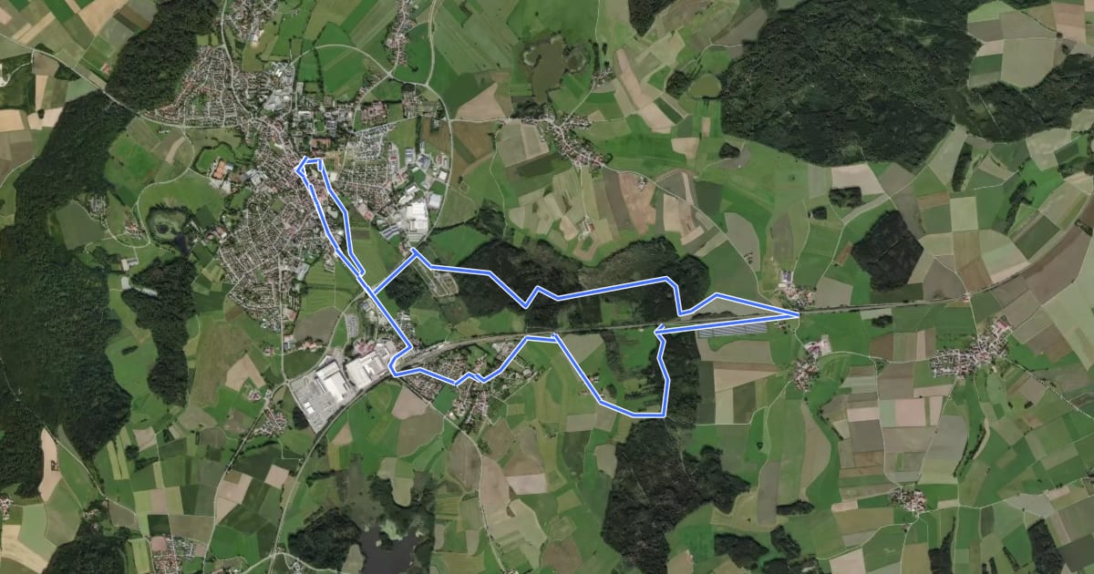 Маршрут Bad Schussenried: Rundweg 3, Weg durch alte Siedlungsformen на спутниковом снимке
