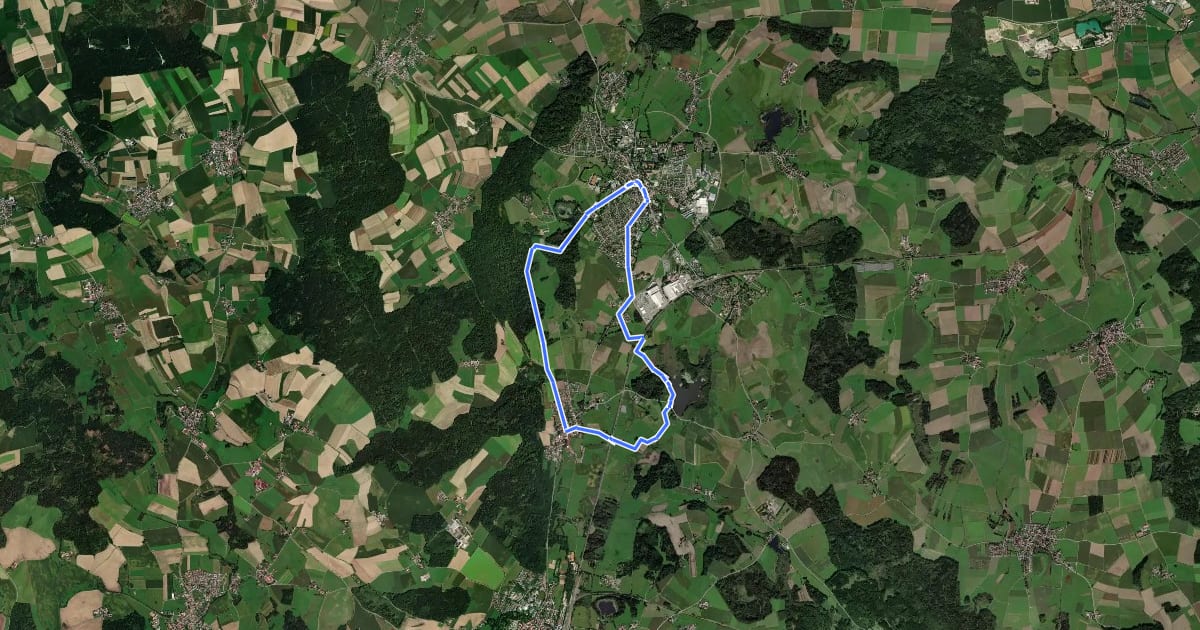 Маршрут Bad Schussenried: Rundweg 4, Weg am Wasser на спутниковом снимке