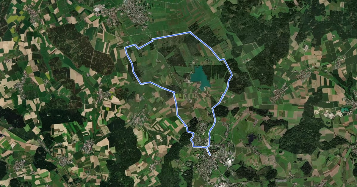 Маршрут Bad Schussenried: Rundweg 7 на спутниковом снимке