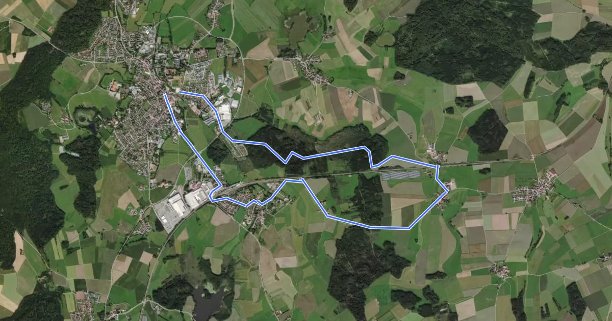 Маршрут Bad Schussenried: Wanderweg 3 на спутниковом снимке