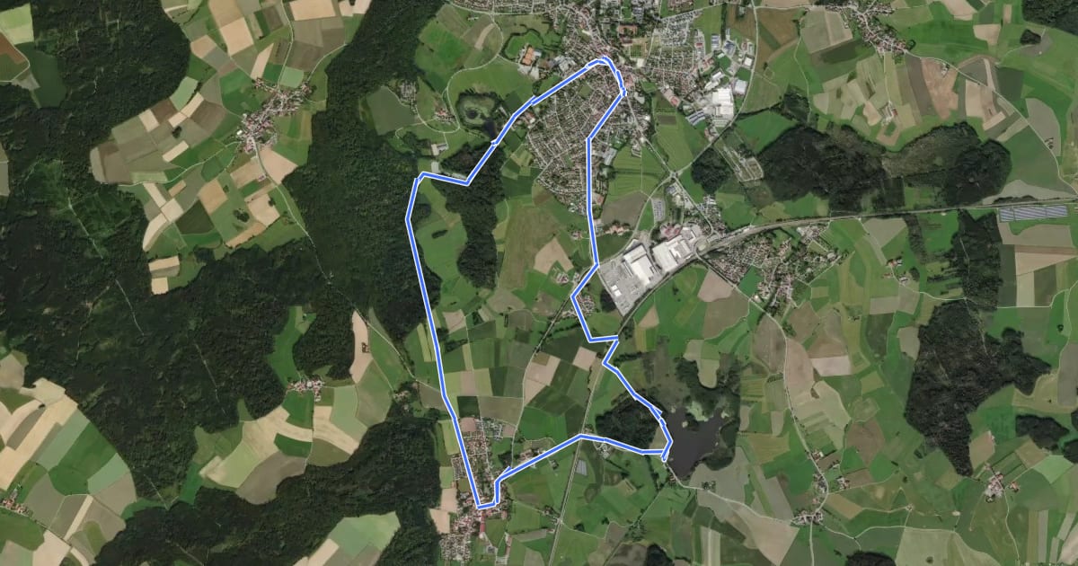 Маршрут Bad Schussenried: Wanderweg 4 на спутниковом снимке