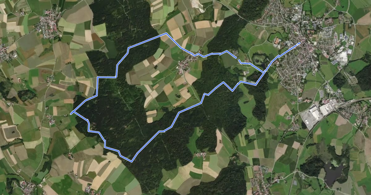 Маршрут Bad Schussenried: Wanderweg 8 на спутниковом снимке