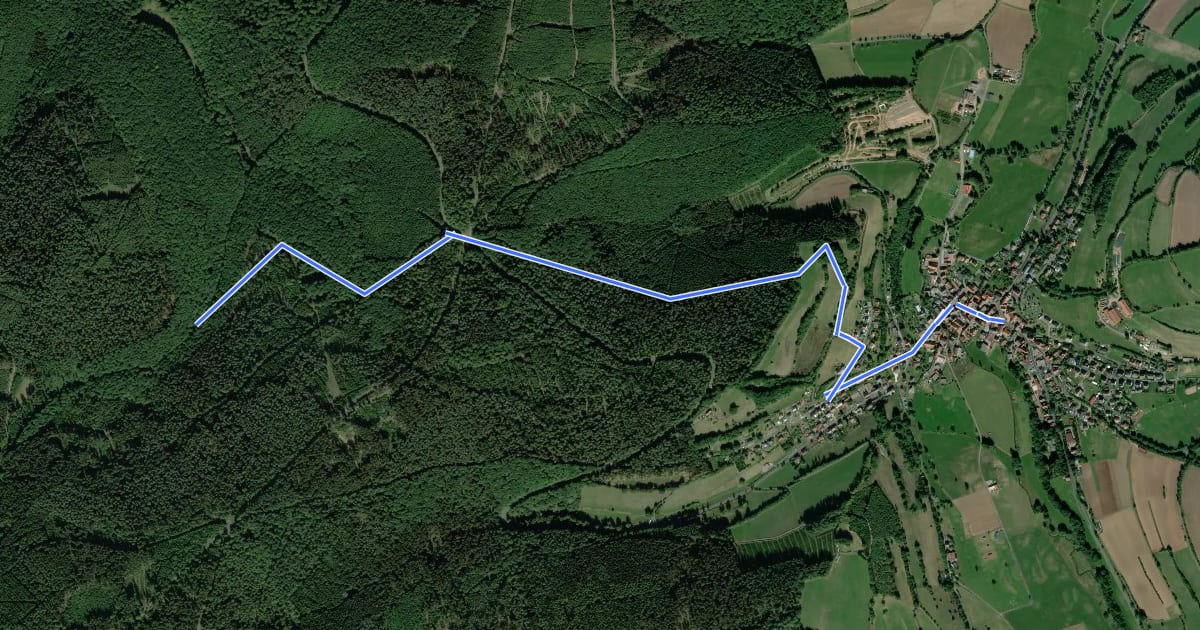 Маршрут Bad Soden-Salmünster Wanderweg Nr. 20 на спутниковом снимке
