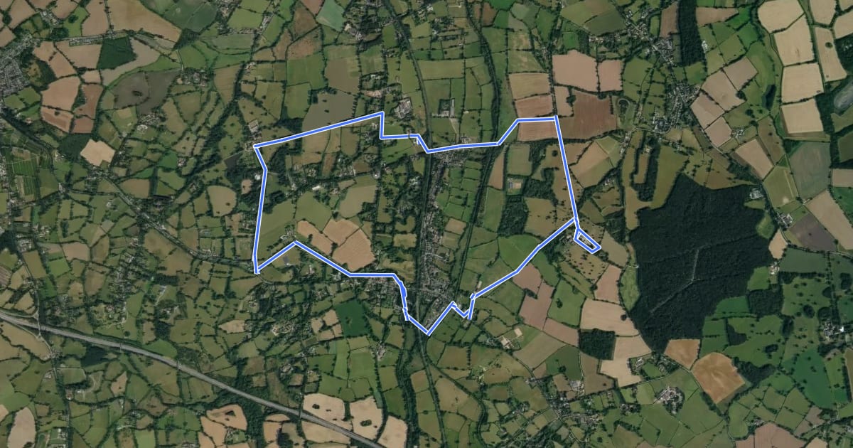 Маршрут Baddesley Clinton to Packwood Walk, Baddesley Clinton на спутниковом снимке