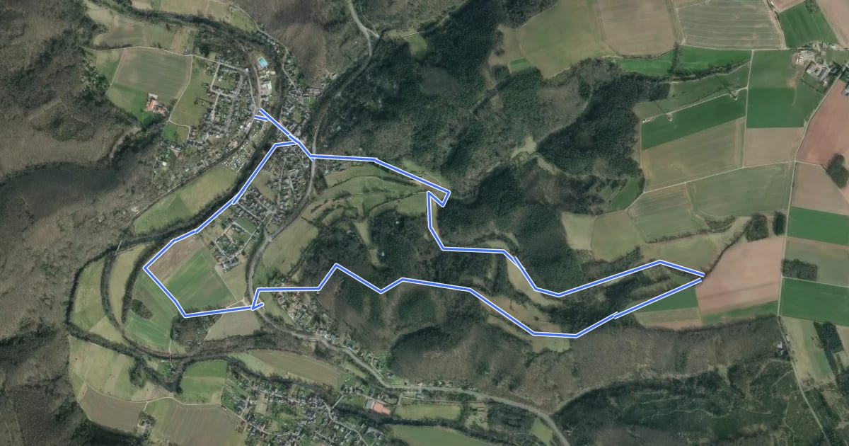 Маршрут Badewaldweg на спутниковом снимке