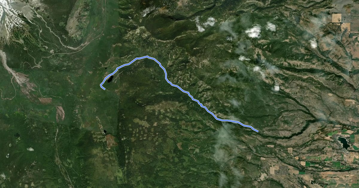 Маршрут Badger Creek Trail на спутниковом снимке