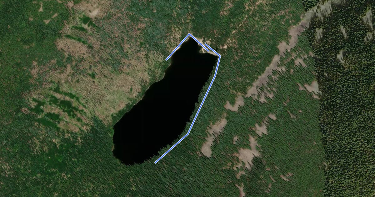 Маршрут Badger Lake Trail на спутниковом снимке
