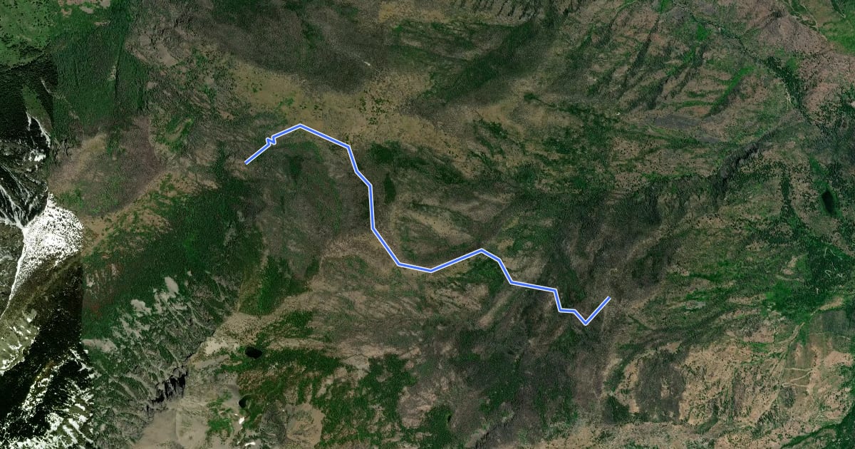 Маршрут Badlands Trail на спутниковом снимке