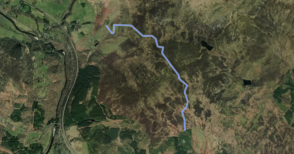 Маршрут Baelach Path на спутниковом снимке