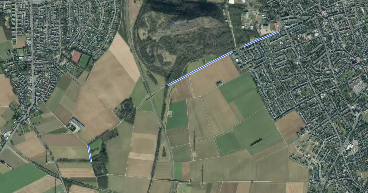 Маршрут Baesweiler (31) - Baesweiler (54) на спутниковом снимке