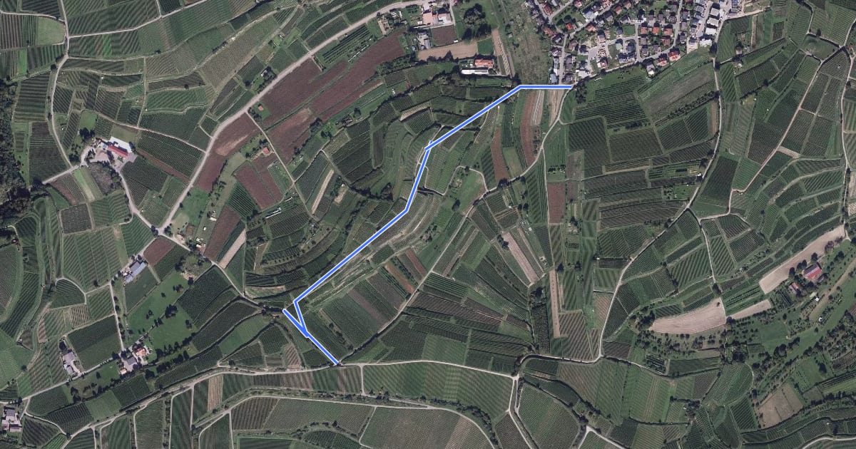 Маршрут Bahlingen Unterriesengasse - Sieben-Weg на спутниковом снимке