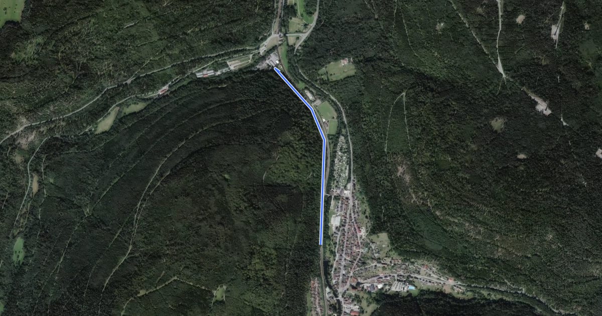 Маршрут Bahnübergang Dennacher Weg - Karl-Bierhalter-Haus на спутниковом снимке