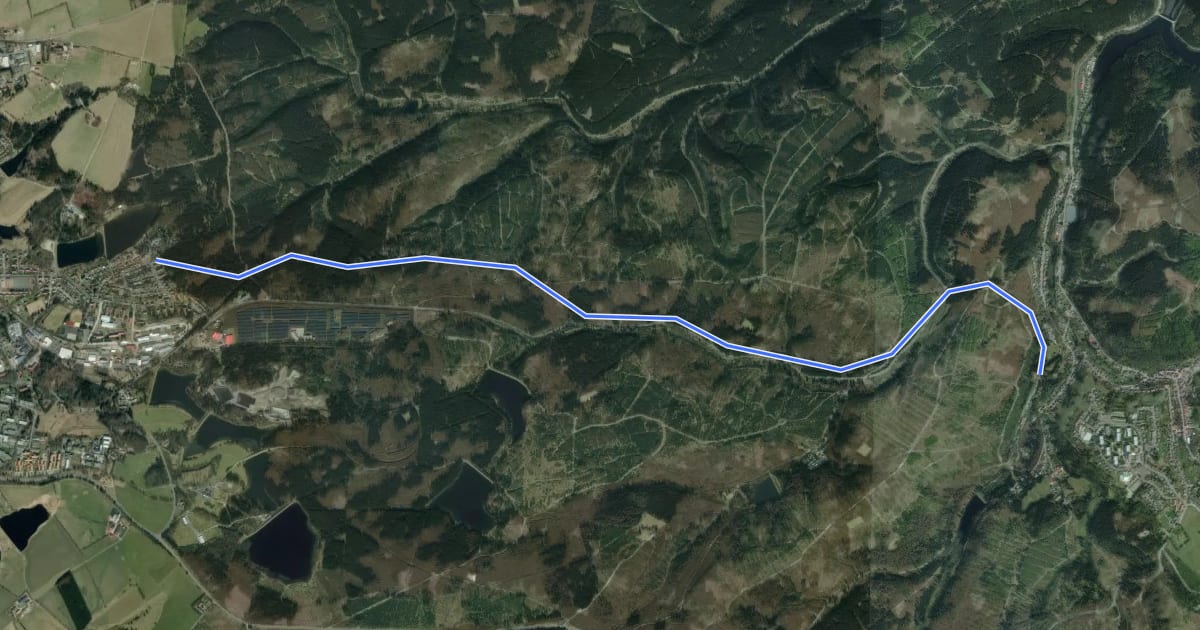 Маршрут Bahnloipe Altenau - Clausthal-Zellerfeld на спутниковом снимке