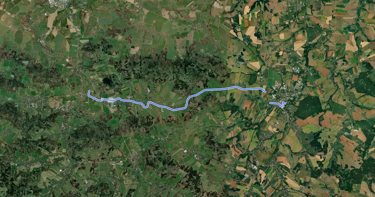 Маршрут Bahnradweg Oberlausitz на спутниковом снимке