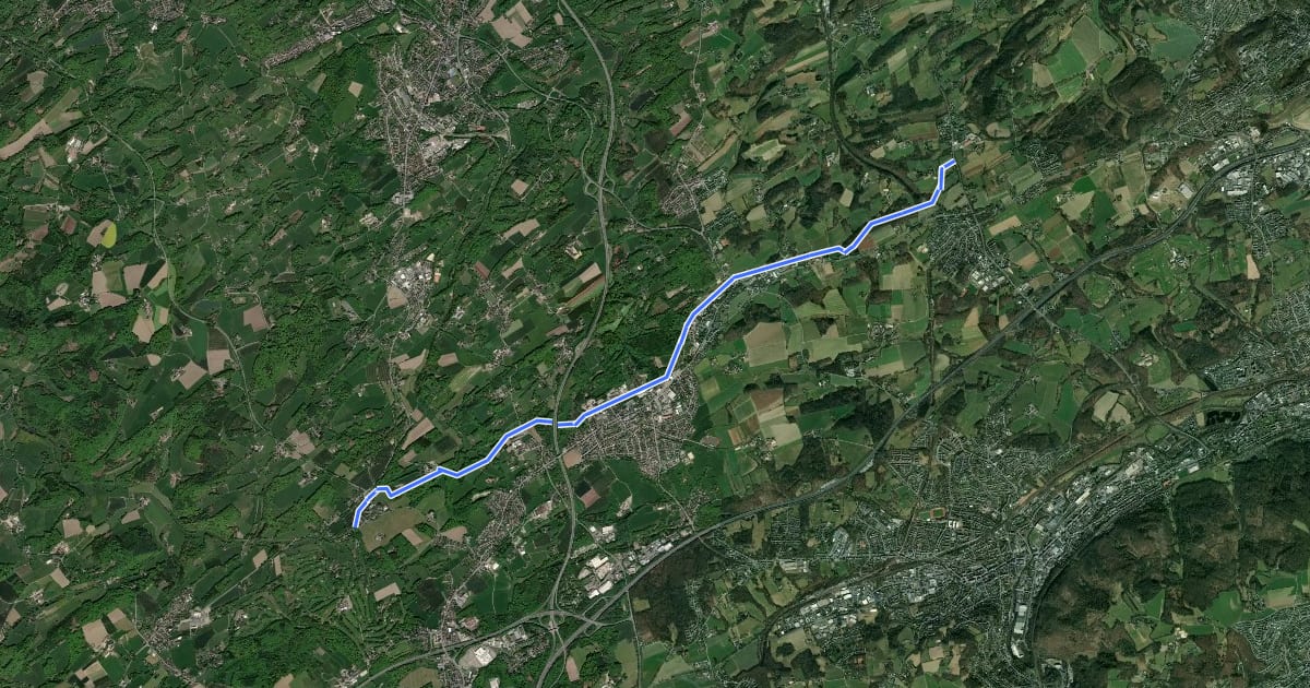 Маршрут Bahntrassenweg Sprockhövel-Silschede на спутниковом снимке