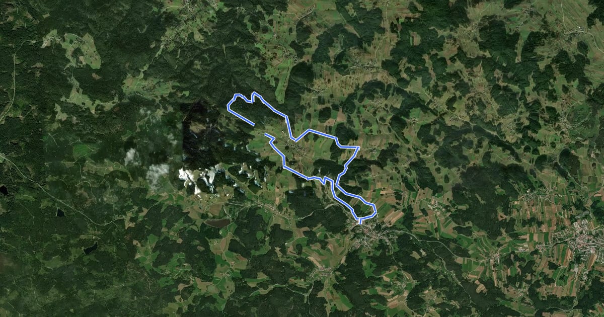 Маршрут Bahnwanderweg Kl. Semmering 90 на спутниковом снимке