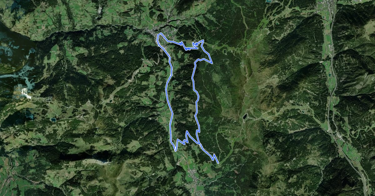 Маршрут Baierwald Runde SW44 на спутниковом снимке