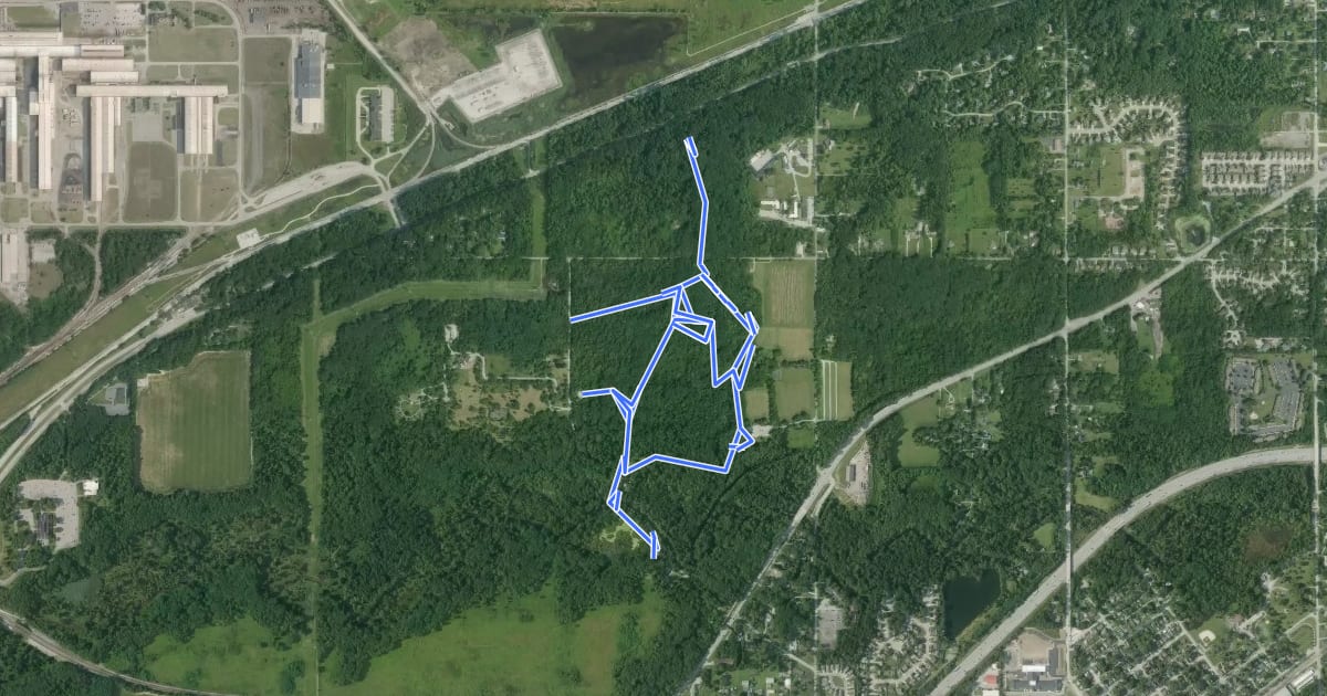 Маршрут Bailley / Chellberg Trail на спутниковом снимке