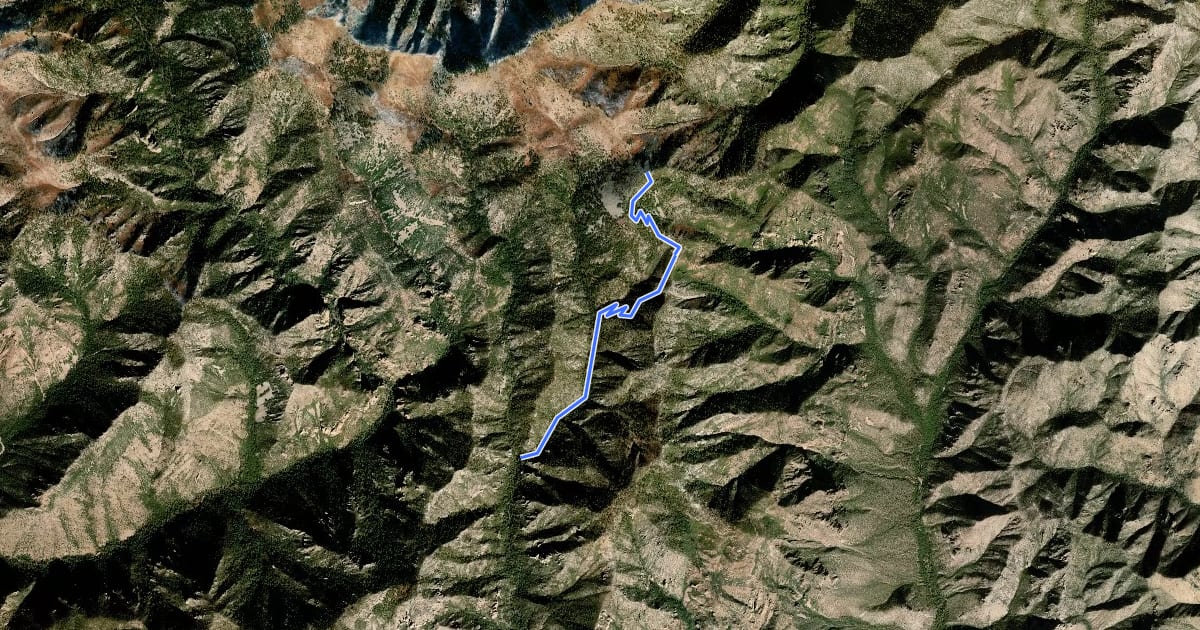 Маршрут Baker Canyon Trail #225 на спутниковом снимке