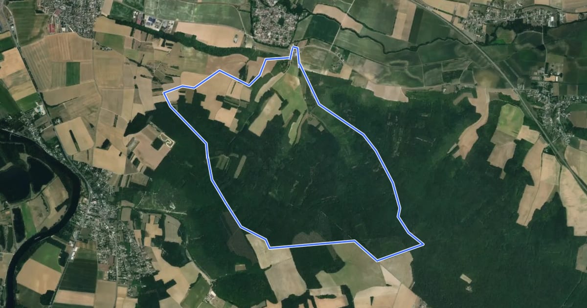Маршрут Balade au Cœur du Bois de la Grande Vallée на спутниковом снимке