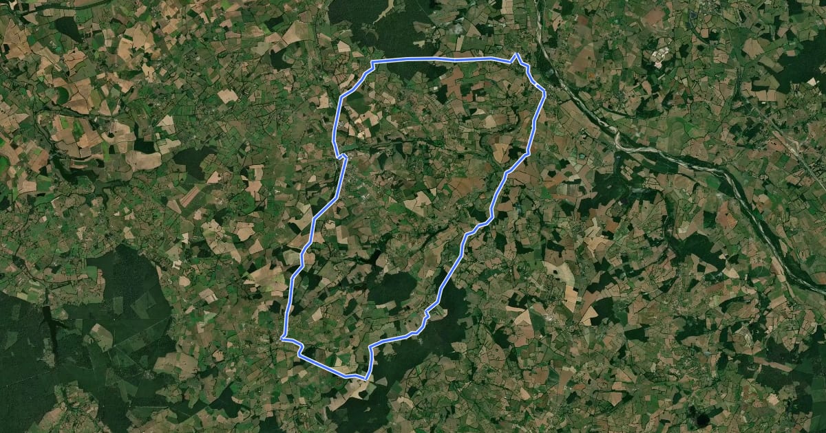 Маршрут Balade aux Marches du Bocage на спутниковом снимке