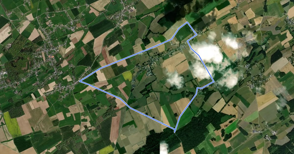 Маршрут Balade Champêtre à Houdoumont на спутниковом снимке