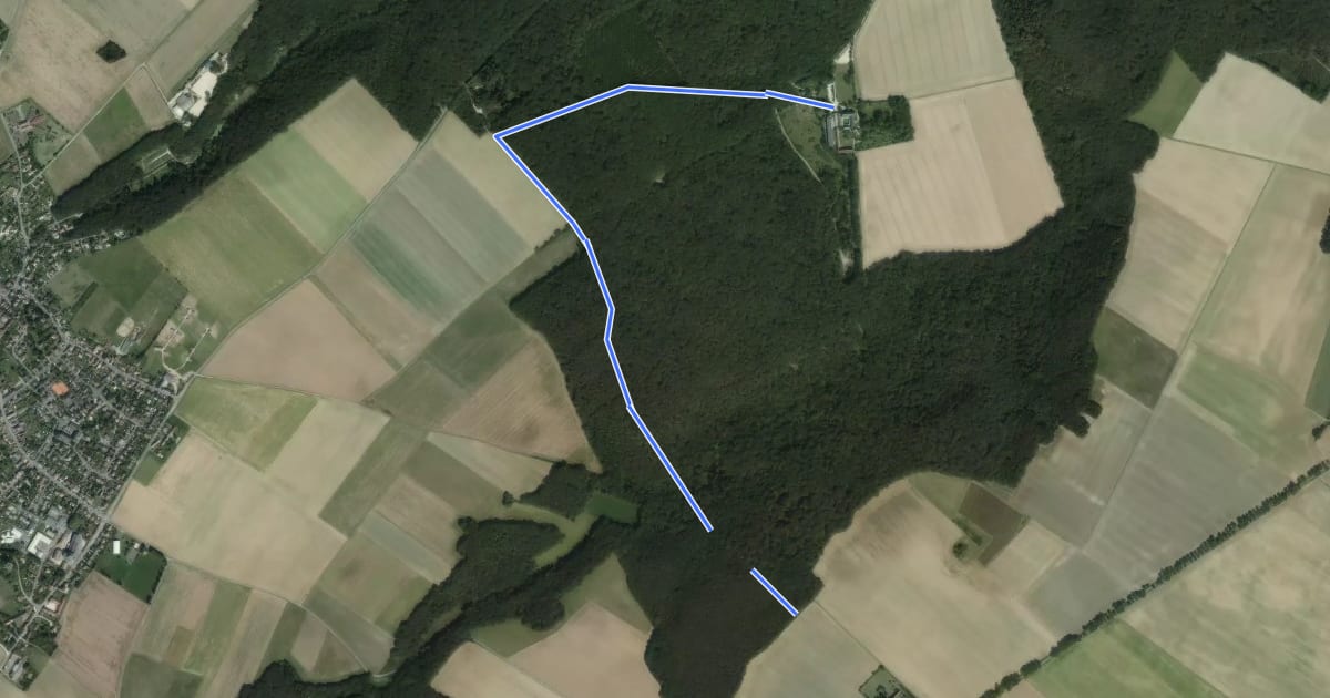 Маршрут Balade des 3 villages на спутниковом снимке