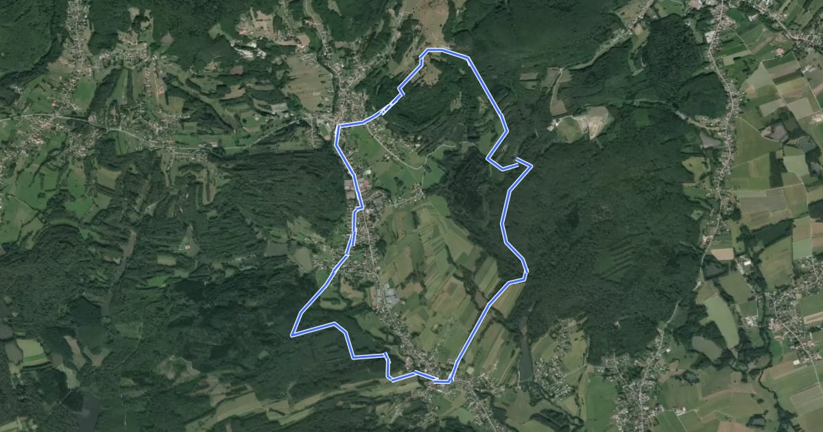 Маршрут Balade du Mont Bonnet на спутниковом снимке