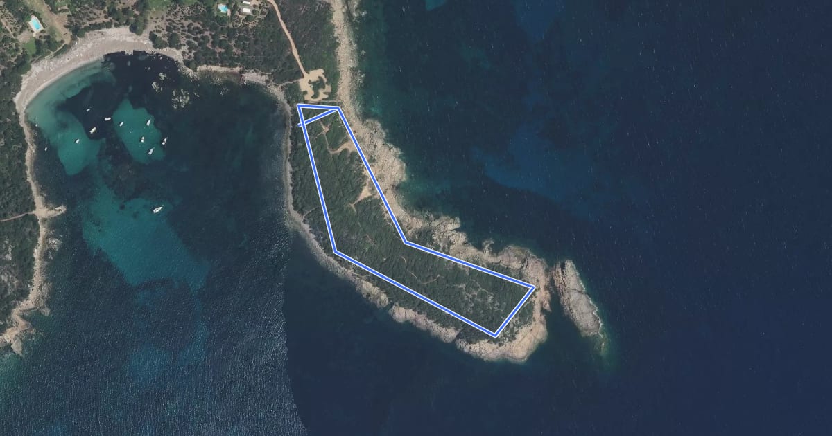 Маршрут Balade Littorale de la Punta Capicciola на спутниковом снимке