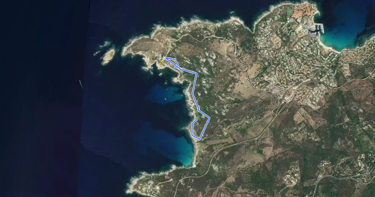 Маршрут Balade littorale de la Punta Spano на спутниковом снимке