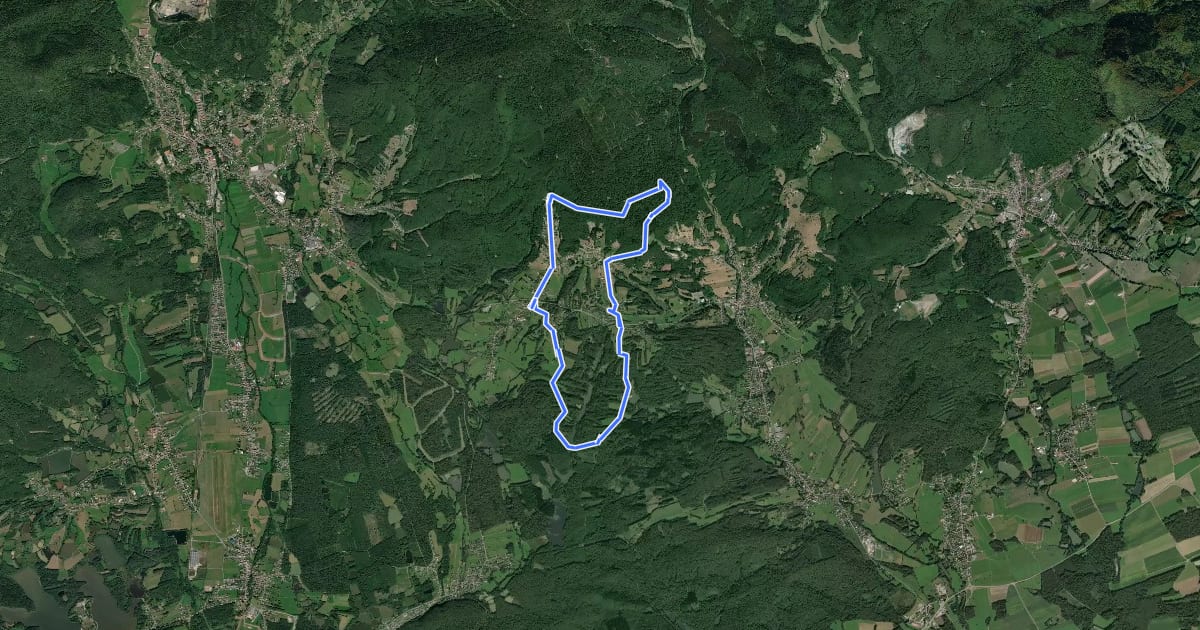 Маршрут Balade sous le Fayé на спутниковом снимке
