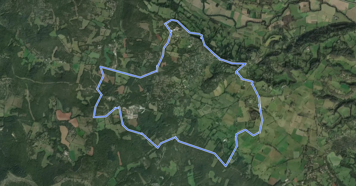 Маршрут Balade sur le Causse de Béduer на спутниковом снимке