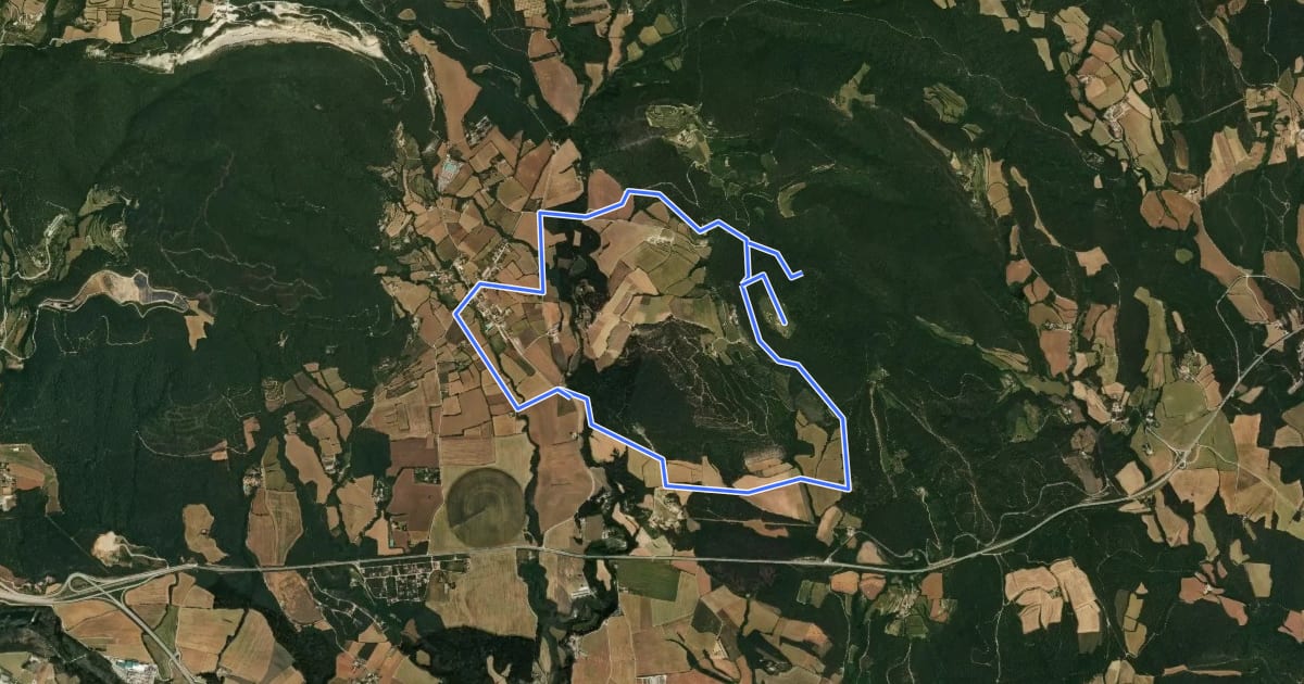 Маршрут Balcó de la Garrotxa на спутниковом снимке