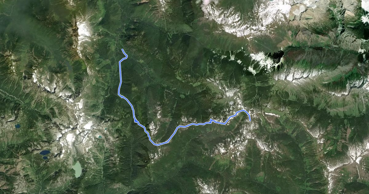 Маршрут Bald Eagle (Curry Gap) Trail на спутниковом снимке
