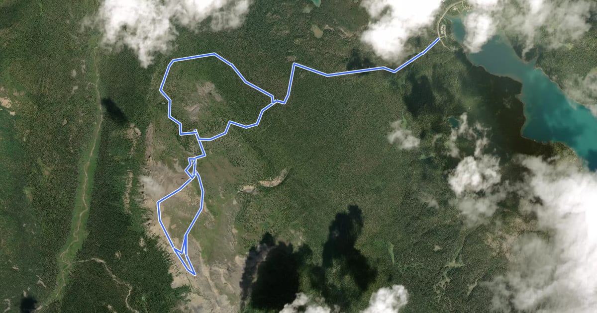 Маршрут Bald Hills Trail на спутниковом снимке