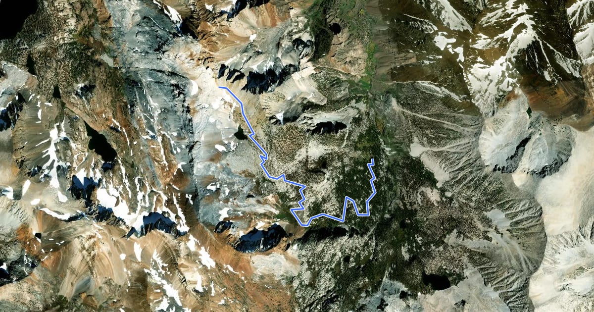 Маршрут Baldwin Canyon Trail на спутниковом снимке