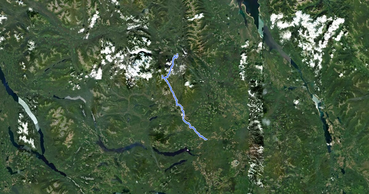 Маршрут Baldy Trail на спутниковом снимке